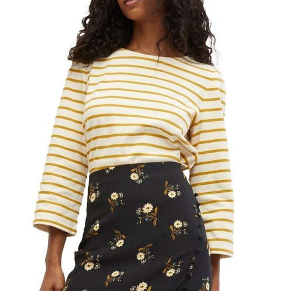 Veronica Beard Hovey Striped Cotton Top